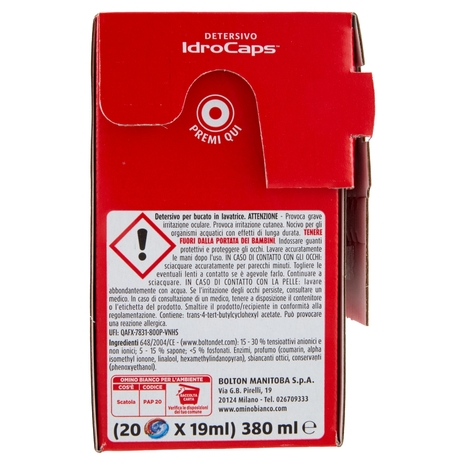 Onmino Bianco Detersico IdroCaps 20 caps 380 ml